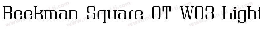 Beekman Square OT W03 Light Regular字体转换